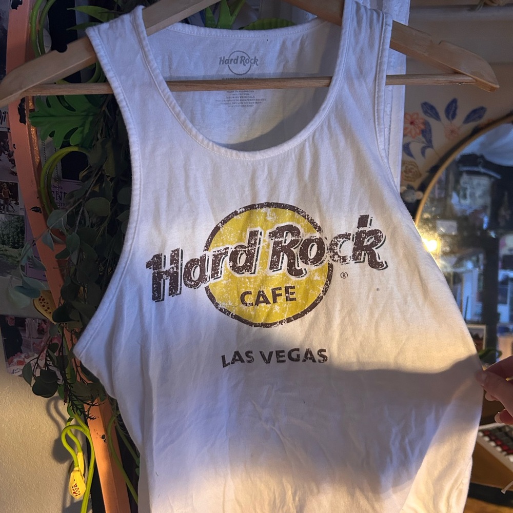 Hard Rock Cafe Las Vegas White Tank Top